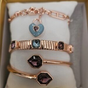 Bomb Party Holiday Stacks Gem Society Exclusive "Heart Of Pine" Rose Gold NIB
